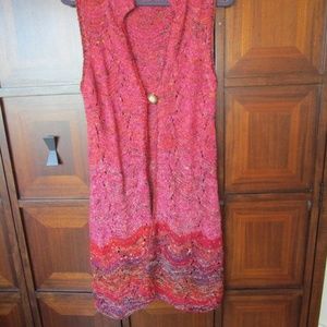 Women's Long Vest, One Button